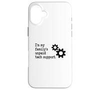 Custodia per iPhone 16 Plus Tech Sono l'ingegnere del software di supporto tecnico non retribuito della mia famiglia