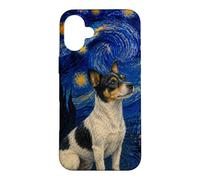 Custodia per iPhone 16 Plus Teddy Roosevelt Terrier Cane Van Gogh Notte Stellata