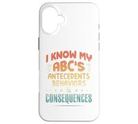 Custodia per iPhone 16 Plus Terapista ABA divertente - Conosco il mio ABC