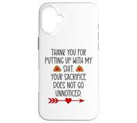 Custodia per iPhone 16 Plus Thank You for Putting Up With My Shit Work Funny Coworker