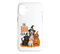 Custodia per iPhone 16 Plus The Boo Crew Halloween Dogs Pumpkin Witch Hat