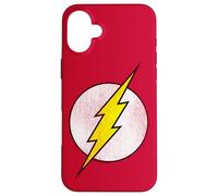 Custodia per iPhone 16 Plus The Flash Logo Distressed White & Yellow
