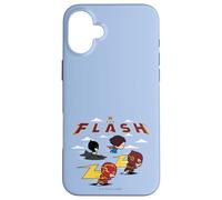 Custodia per iPhone 16 Plus The Flash Movie Batman Supergirl Chibi in the Sky