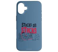 Custodia per iPhone 16 Plus The Flintstones Fred Barney Stacks on Stacks