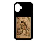 Custodia per iPhone 16 Plus The Lovers Tarot Card Scrapbook Design