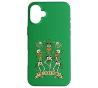 Custodia per iPhone 16 Plus The Lucky Bones Giorno di San Patrizio 2026 Scheletri danzanti