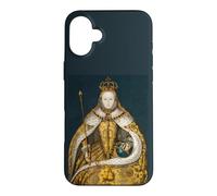 Custodia per iPhone 16 Plus The Queen, Cool Portrait Drawn Art, Be a Queen Graphic