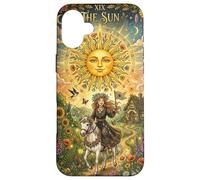 Custodia per iPhone 16 Plus The Sun Tarot Card Celestial Maiden Horse