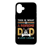 Custodia per iPhone 16 Plus This Is What A Pawsome Dad Look Likes Boston Terrier Dog Dad
