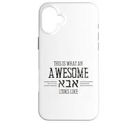 Custodia per iPhone 16 Plus This is what an Awesome Abba Looks Like Camicia ebraica per papà