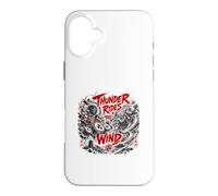 Custodia per iPhone 16 Plus Thunder cavalca la leggenda Yokai del vento e della tempesta