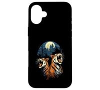 Custodia per iPhone 16 Plus Tigers At The Moon Parody 3 Tiger Moon Animale della fauna selvatica