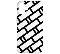 Custodia per iPhone 16 Plus Timeless Bicolor Rectangle White and Black Metro Tiles
