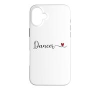 Custodia per iPhone 16 Plus Tipografia del cuore ballerino