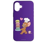 Custodia per iPhone 16 Plus Tom and Jerry Macaron Love