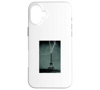 Custodia per iPhone 16 Plus Torre Eiffel Fulmine Strike 1902 - Vintage NOAA Photo Art