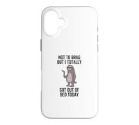 Custodia per iPhone 16 Plus Totally Got Out Of Bed Today Divertente Lazy Sloth Sleep Citazione
