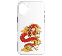 Custodia per iPhone 16 Plus Traditional Zodiac Lucky Red Oriental Chinese Dragon