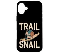 Custodia per iPhone 16 Plus Trail Snail - Divertente gioco di parole