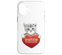Custodia per iPhone 16 Plus Trap Neuter Return (TNR) The Humane Solution gatto cuore amore