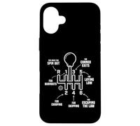 Custodia per iPhone 16 Plus Trasmissione manuale Tre Pedali Stick Shift Car