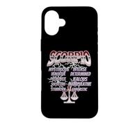 Custodia per iPhone 16 Plus Tratti dello Scorpione Zodiaco Astrologia Retro Citazione