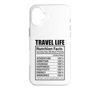 Custodia per iPhone 16 Plus Travel Life Fatti nutrizionali Vacanza divertente