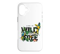 Custodia per iPhone 16 Plus Tropical Macaw Parrots Jungle Nature Bird Design Life Quotes