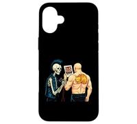 Custodia per iPhone 16 Plus Trust Me I'm an Artist Skeleton Ginger Cat Meme Tatuaggio Divertente