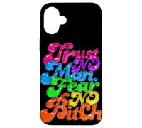 Custodia per iPhone 16 Plus Trust No Man Fear NoOne - Design audace