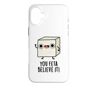 Custodia per iPhone 16 Plus Tu, Feta, ci credi, divertente gioco di parole al formaggio