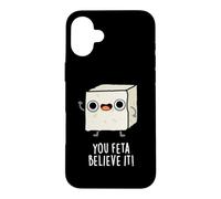 Custodia per iPhone 16 Plus Tu, Feta, ci credi, divertente gioco di parole al formaggio