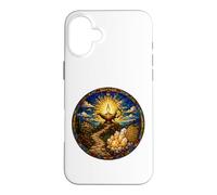 Custodia per iPhone 16 Plus TU SEI LA LUCE DEL MONDO Lampada Cattedrale Mosaico Arte