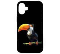 Custodia per iPhone 16 Plus Tucano Foresta Pluviale Sud America Tucano Becco Tucani