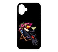 Custodia per iPhone 16 Plus Tucano Uccello Tropicale Bere Margarita Hawaii Pensione
