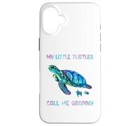 Custodia per iPhone 16 Plus Turtle Watercolor Sea Ocean My Turtles Call Me Granny