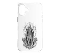 Custodia per iPhone 16 Plus Tyr Norse War Justice Wolf Rune Mitologia Opera d'arte