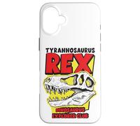 Custodia per iPhone 16 Plus Tyrannosaurus Rex Dinosaurs Cartoon Illustration Graphic