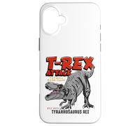 Custodia per iPhone 16 Plus Tyrannosaurus Rex Dinosaurs Cartoon Illustration Graphic