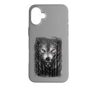 Custodia per iPhone 16 Plus Ufficiale Spiral Forest Wolf Gothic Fantasy