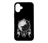 Custodia per iPhone 16 Plus Ufficiale Spiral Wolf Chi Yin Yang Gothic Fantasy