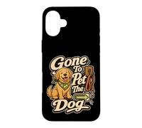 Custodia per iPhone 16 Plus Umorismo Vado Ad Accarezzare Cane