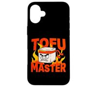 Custodia per iPhone 16 Plus Umorismo vegano sul karate di Tofu Master Angry Ninja