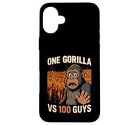 Custodia per iPhone 16 Plus Un Gorilla Vs 100 Ragazzi Cento Uomini Meme