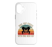Custodia per iPhone 16 Plus Un Hip Pulcino Con Un Nuovo Hip Vintage Pelvi Tramonto