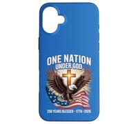 Custodia per iPhone 16 Plus Una nazione sotto Dio 250 anni benedetto patriota americano