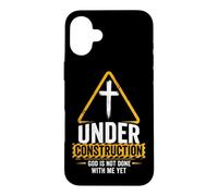Custodia per iPhone 16 Plus Under Construction: God is Not Done With Me Yet - Christian