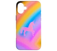 Custodia per iPhone 16 Plus Unicorn Rainbow Aesthetic Nostalgic Aura 80s Inspired Vtg