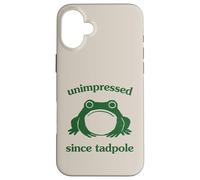 Custodia per iPhone 16 Plus Unimpressed Since Tadpole Funny Frog Silly Graphic