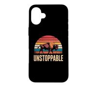 Custodia per iPhone 16 Plus Unstoppable Buffalo Bison Outdoor Vintage Graphic